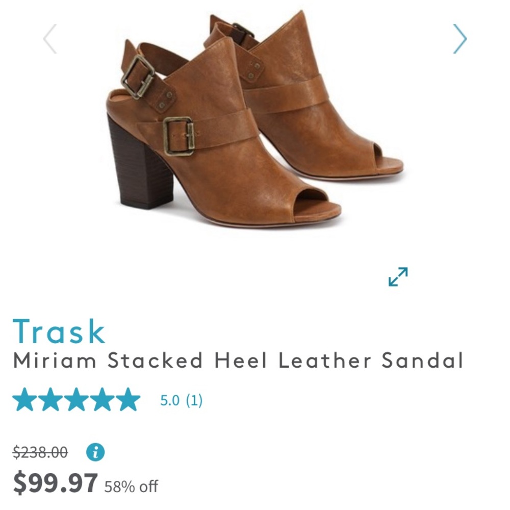 Trask Miriam Stacked Heel Sandal 7